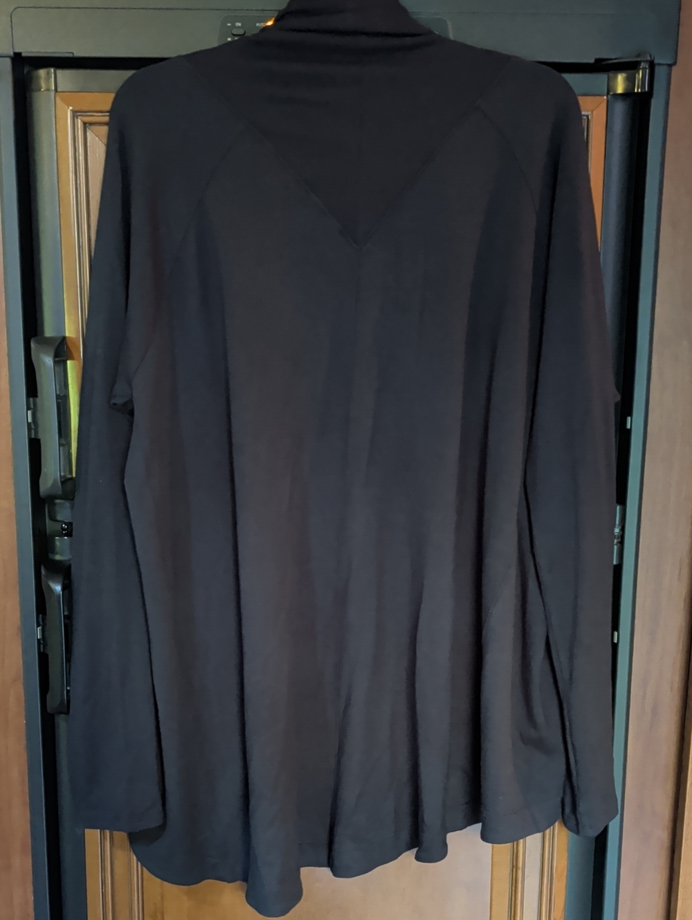 Athleta Black Draped Open-Front Cardigan - Picture 4 of 6